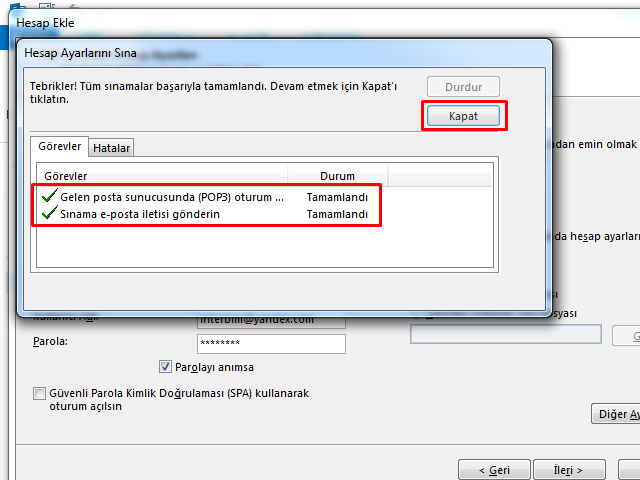 Настройка outlook yandex pop3